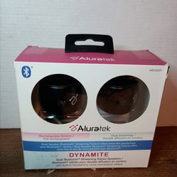 Aluratek Dynamite dual wireless  Bluetooth streaming stereo  mini speaker