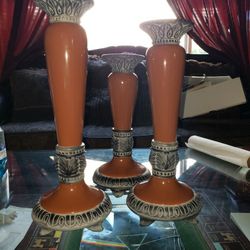 Set Of 3 Candle Holders  FRITZ  AND  FLYOD