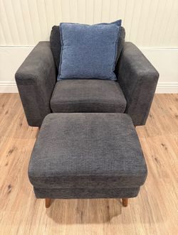 Living Spaces Casper Chair and Ottoman