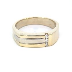  14kt Yellow Gold .09ct tw Diamond Ring Size 12