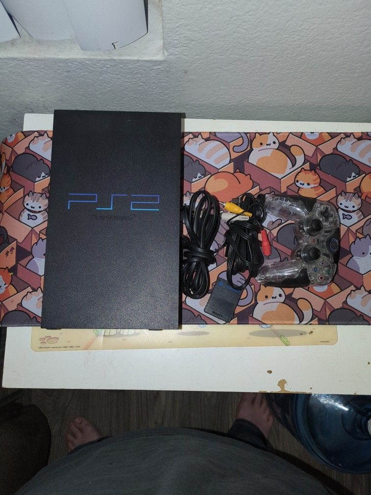 PS2 Console With One Controller