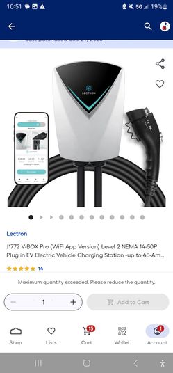 Lectron J1772 vbox pro WiFi app edition home charger
