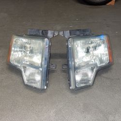 2009-2014 Ford F150 F-150 Headlight Right & Left OEM Halogen Headlamp Housing