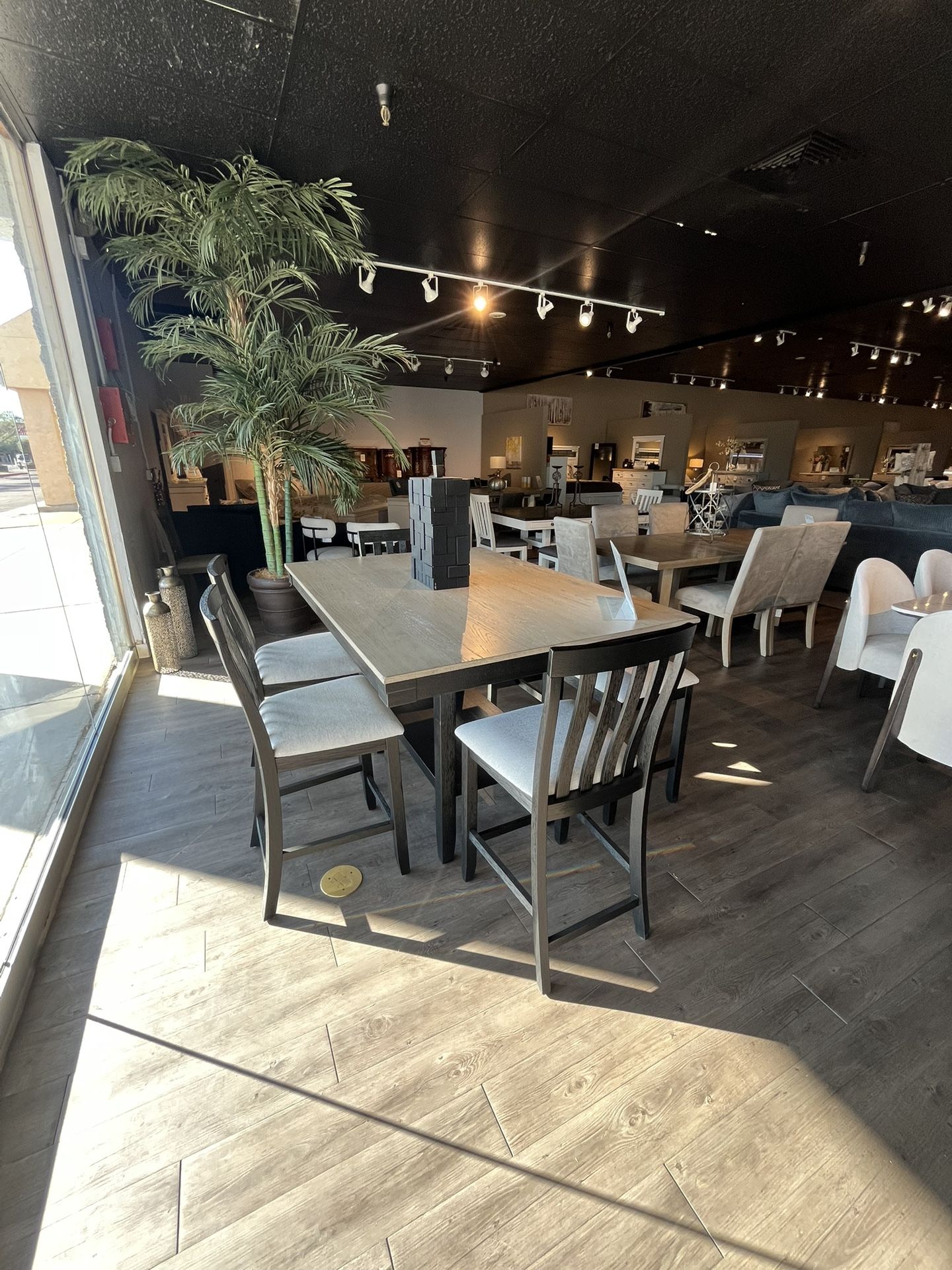 Black 6PC Counter Height Table Set