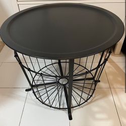Ikea black metal Storage Table 
