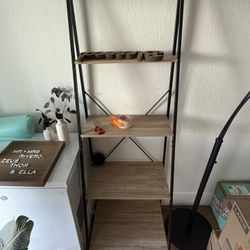 Two X Metal/ Wood Shelves
