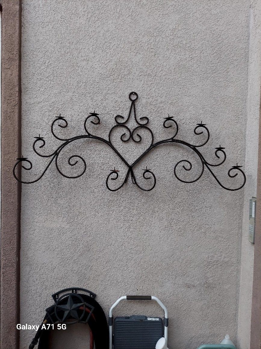 Wrought Iron 10 Candle Holder
