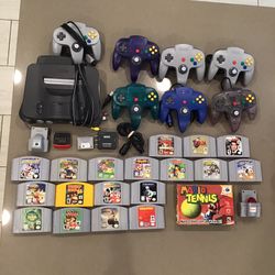 N64 System Nintendo 64 Games Controllers 