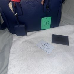 Prada Navy Blue Shoulder Bag