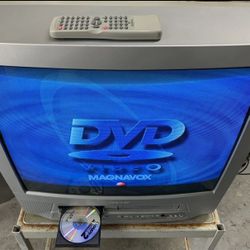 Magnavox 20MC4304 20in CRT Tube TV fat DVD VCR Player W/ REMOTE OLD GAMING STATION 