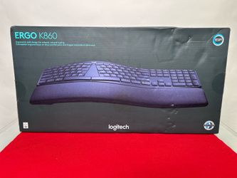 Logitech  ERGO K860 Ergonomic Full-size Wireless Scissor Keyboard Windows Mac with Palm Rest - Black