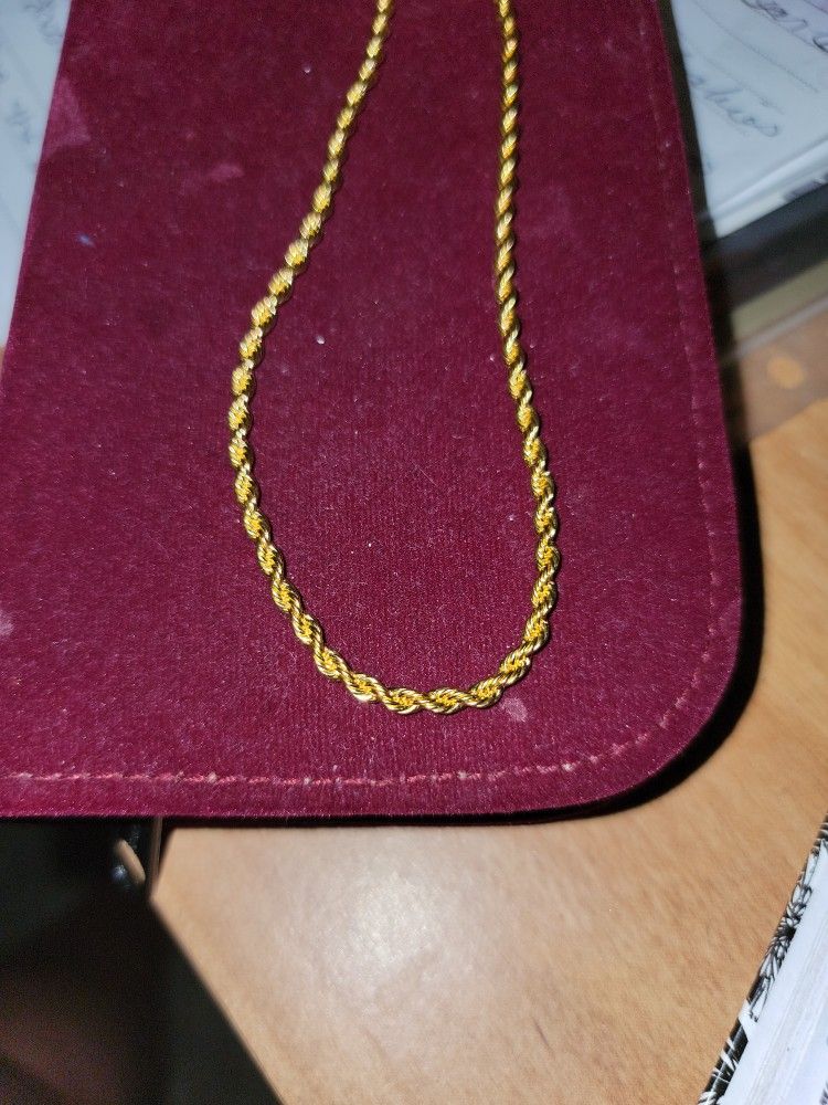 20 Inch Gold Filled Rope Chain 4mm
