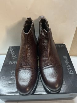 Men's Boots Ankle  Shoes %100 GENUINE LEATHER by Paul Branco Made In Turkey