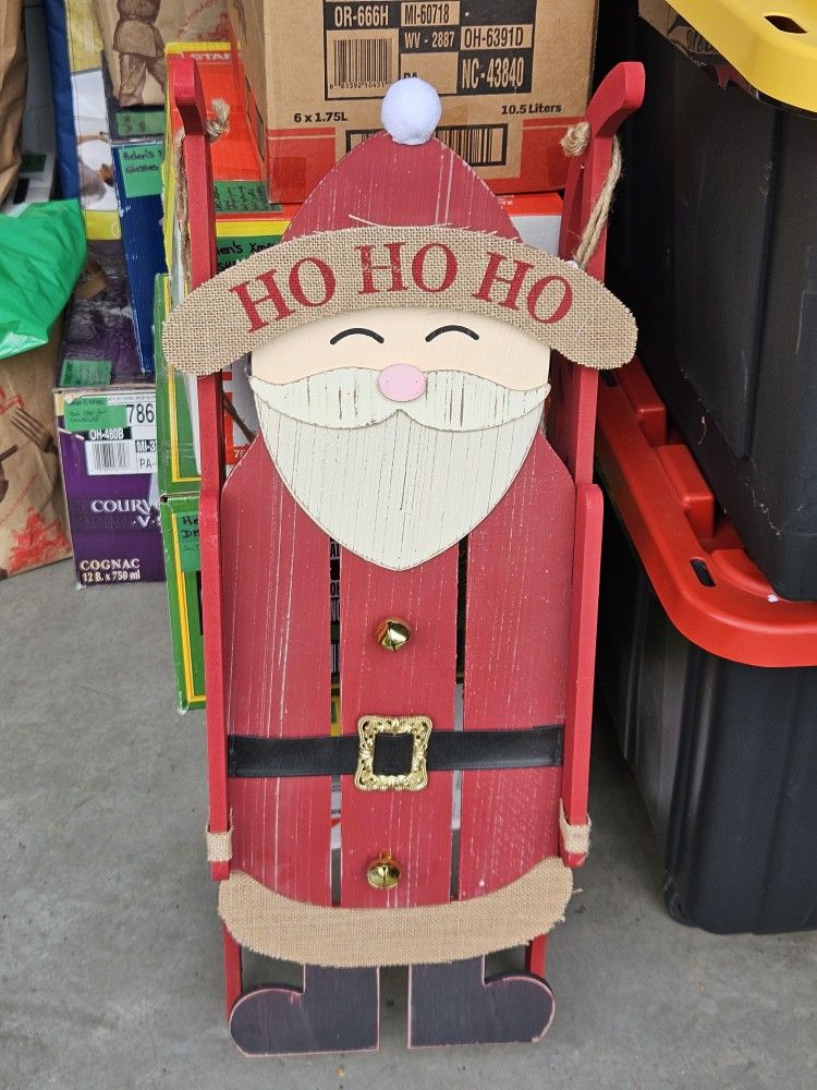 Santa Sled Decor