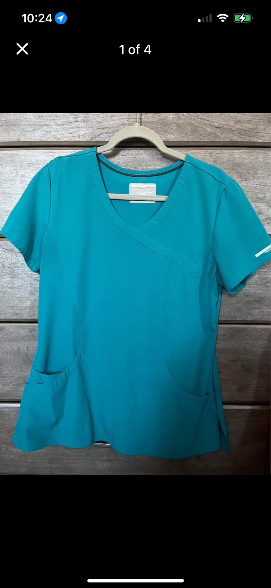 Teal Sketchers Scrub Set