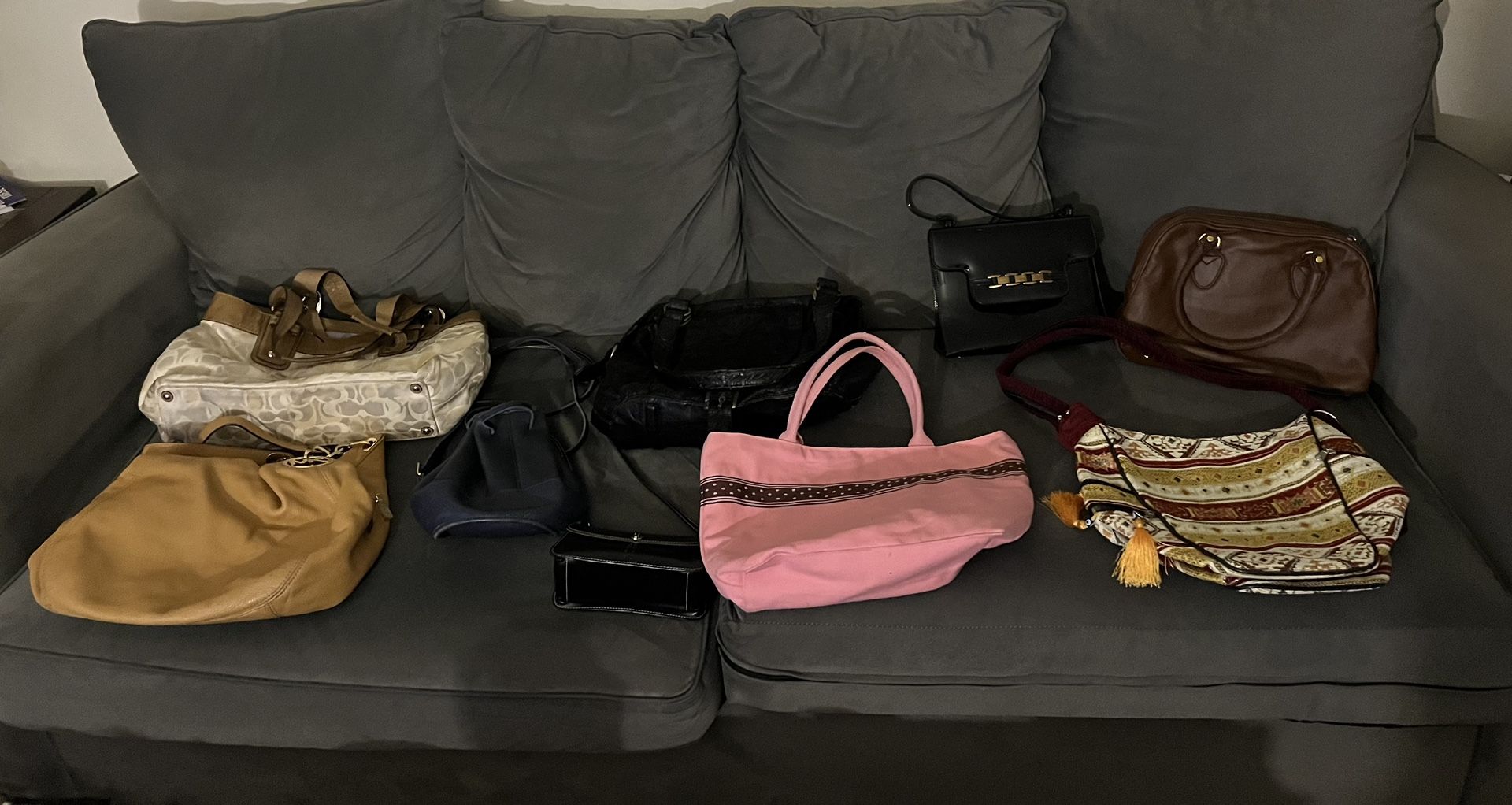 Lot Of 9 Women’s Handbags