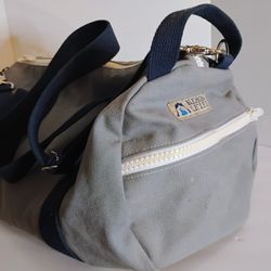 Hudson Sutler Oversized Grey Duffle Travel Bag With Pockets Made In USA