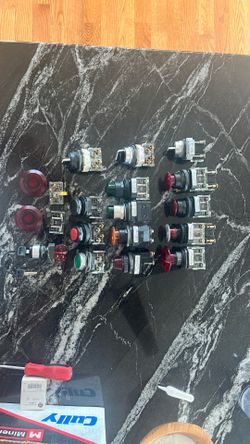 30mm industrial push buttons, switches, and pilot lights made by Allen-Bradley (Rockwell Automation). And accessories