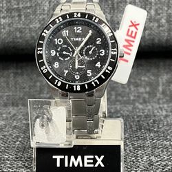 Timex Model T2N974 Classic Multifunction Men’s Watch New w/ Stand Needs Battery