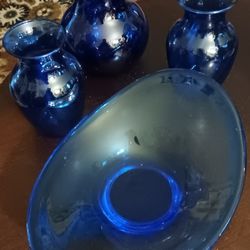 Cobalt Blue Bundle Of Glassware $30