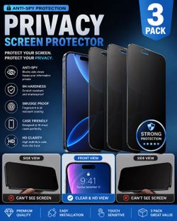 iPhone 17 Pro Max Privacy Screen Protector 3-Pack