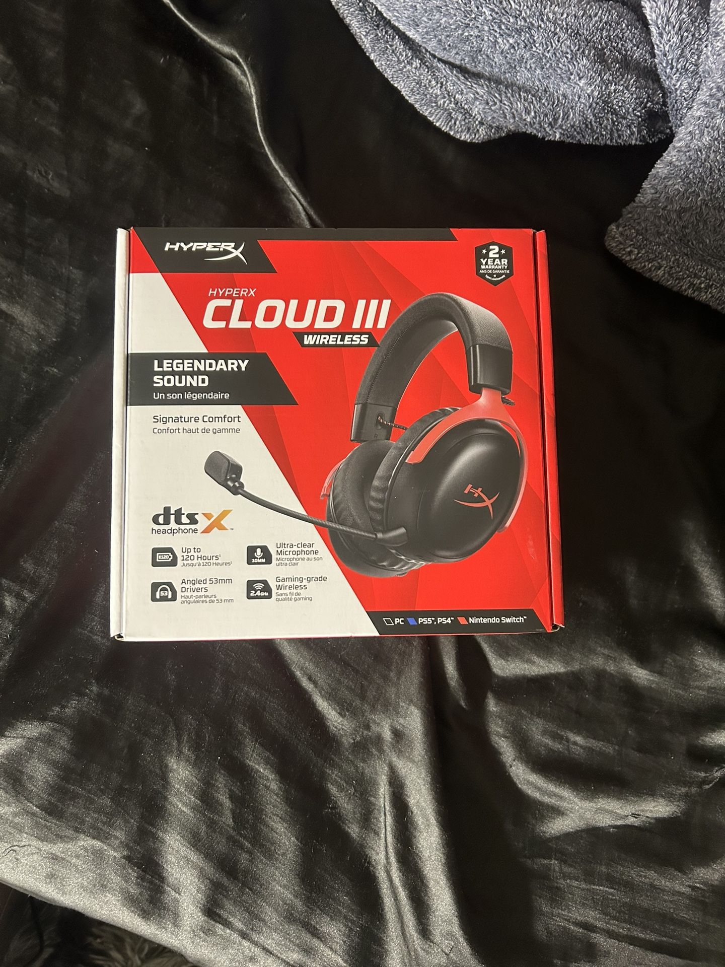 HyperX Cloud III Wired Over Ear Gaming Headset - Black