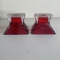 2-glass Candle Holders
