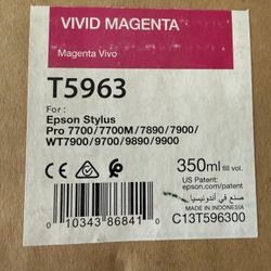 Epson Ink T5963 Vivid Magenta 350ml Genuine