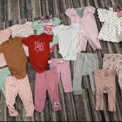 Baby Girl Clothing Sets Size 6-9 Months (15 Pieces Total)