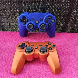 Playstation 3 Wireless PS3 Controller Blue/Orange UNTESTED