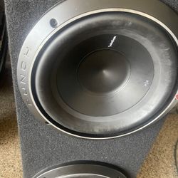 Subwoofers And Amp For Sale.