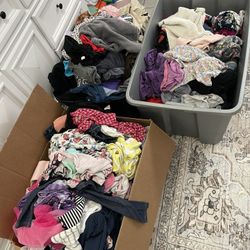 3 Large Totes Of Baby Girl Clothes 0-18 Months 