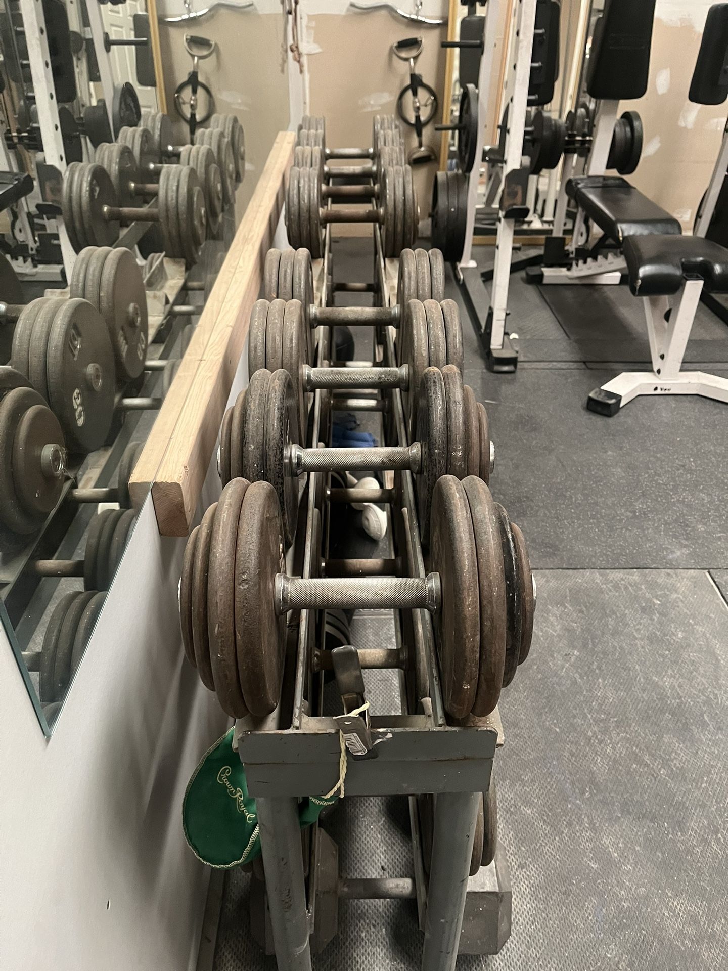 Dumbells and Rack  