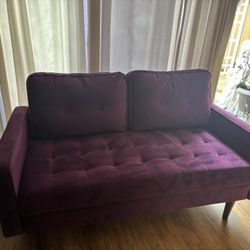 Couch Purple Velvet