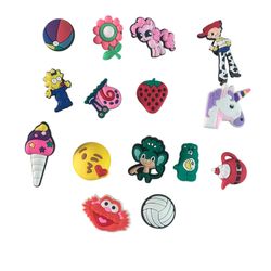 Lot of 16 Jibbitz Shoe Charms for Crocs – Girls Themed Characters - Lot #4