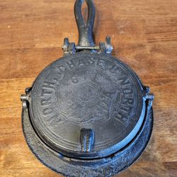 Vintage 1850s Cast Iron Waffle Maker