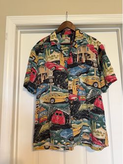 Men’s Vintage Paradise Found Corvette Hawaiian Shirt Size XL See Measurements