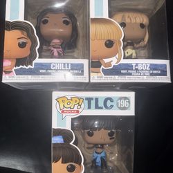 Funko Pop Rocks TLC SET Chilli #194 T-Boz #195 Left Eye #196