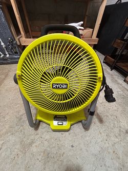RYOBI ONE+ 18V Cordless Hybrid WHISPER SERIES 12 in. Misting Air Cannon Fan (Tool Only)