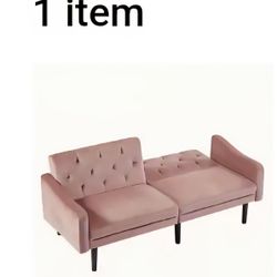74" Futon Victorian Pink 