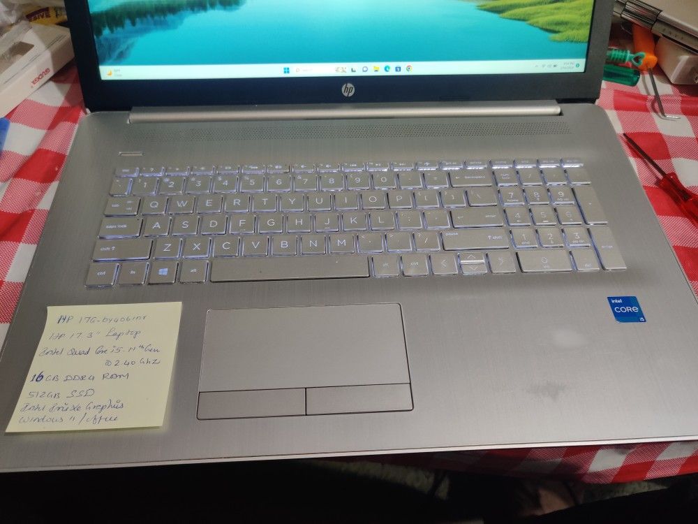 HP Laptop Intel Quad Core i5 11th 16gb Ram, 500gb SSD