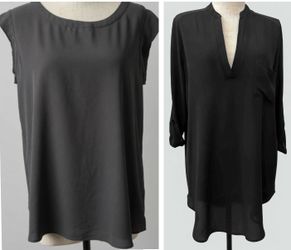 lot of 2 black blouses Pleione + Lush size S/M