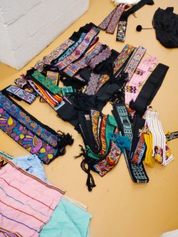 Package deal Lot of Embroidered Textile Belts and Sashes