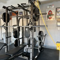 SMITH MACHINE/ PULLEY SYSTEM/ SQUAT RACK/ BENCH/ WEIGHTS/ BARBELL/ GYM EQUIPMENT/ FREE DELIVERY 🚚 