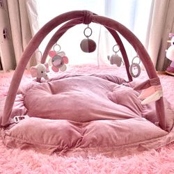 Soft Plush Baby Playmat w/ Attached Toys