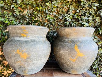 Set of 2 Large Jar Pot Planters