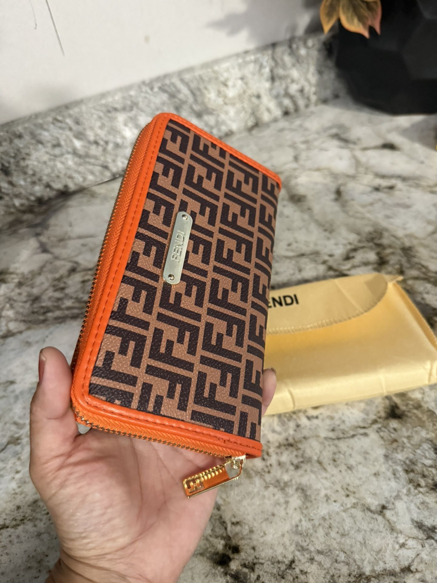 New Fendi Orange Wallet check more pictures
