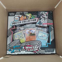 Pokemon Cards TCG Black Bolt And White Flare Poster Collection Box