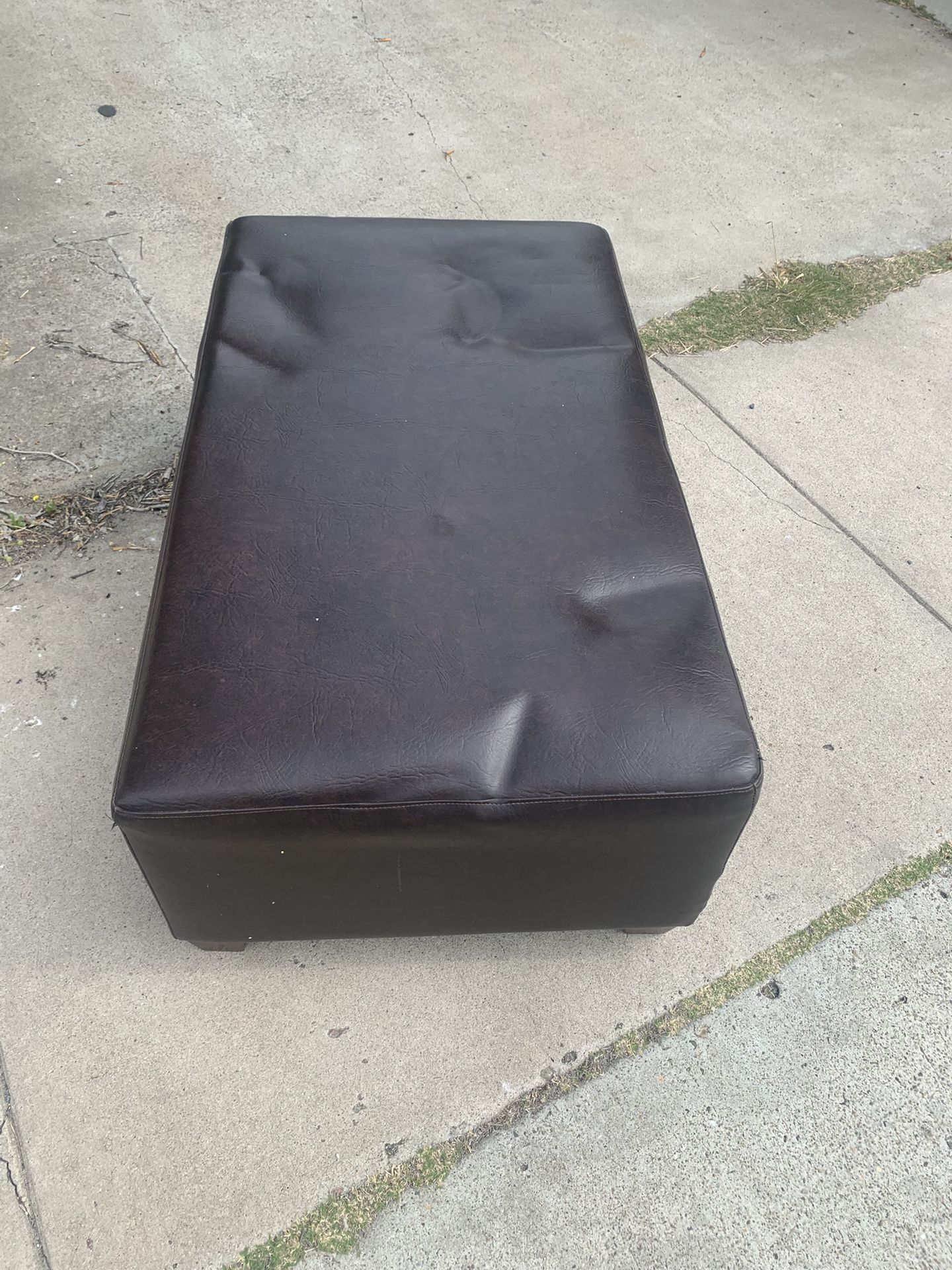 Leather Ottoman