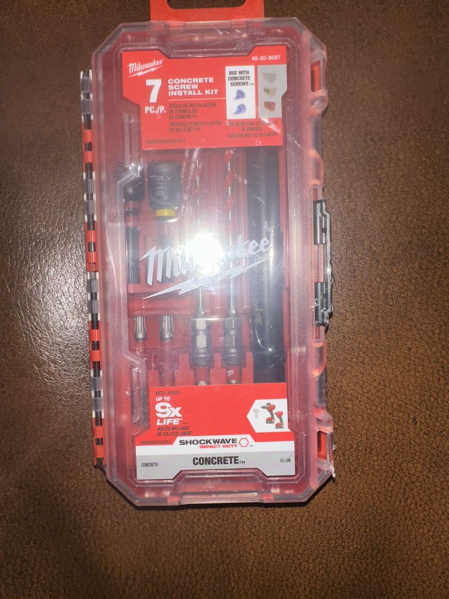 Milwaukee 7 Pc Concrete Screw Install Kit